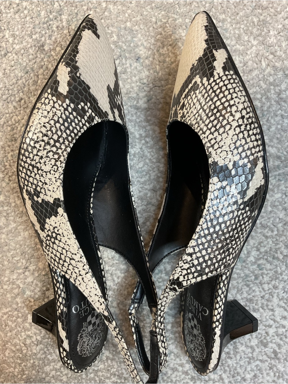 Vince Camuto Pilar Snakeskin Slingback Kitten Heel Pumps - Size 8M (NIB) - Picture 7 of 14